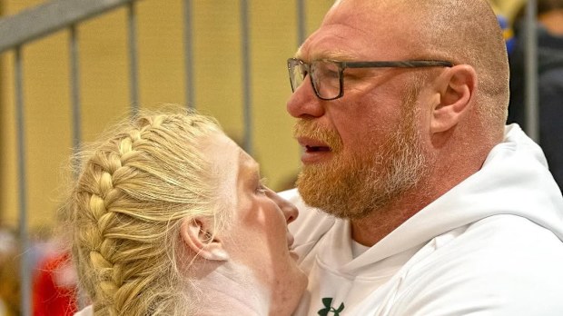 Brock Lesnar and his daughter Mya.