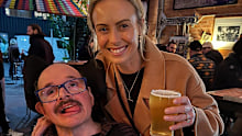 Sylvia Jeffreys with Brian.