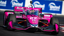 Kyle Kirkwood claimed his first IndyCar race win in just his third race for Andretti Autosport.