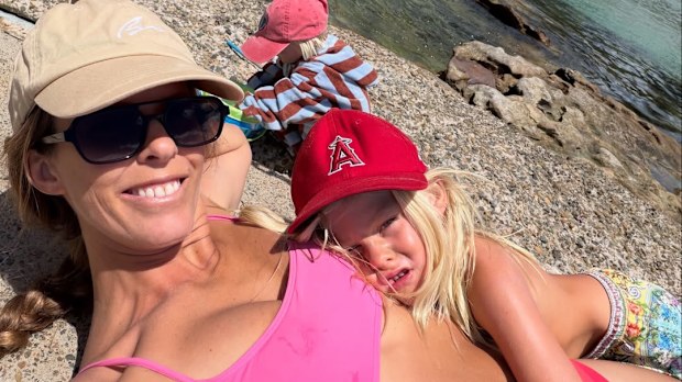 Torah Bright in mum mode.