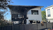 The ruins of the Teralba townhouse which went up in flames on Thursday February 29.