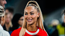 Alisha Lehmann in action for Switzerland.