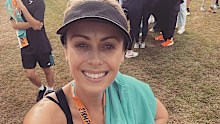 Sylvia Jeffreys runs a marathon