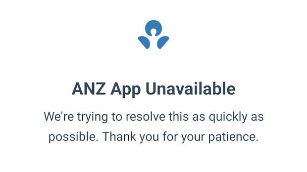ANZ is currently experiencing an outage. 