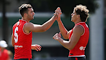 Logan McDonald (L) and Charlie Curnow (R)
