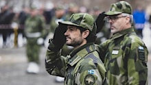 Prince Carl Philip of Sweden speaks at the relaunch of a military regiment on January 16, 2022.
