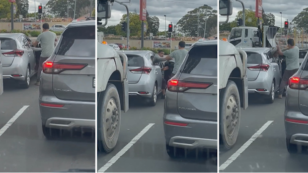 Road rage incident in Moorebank