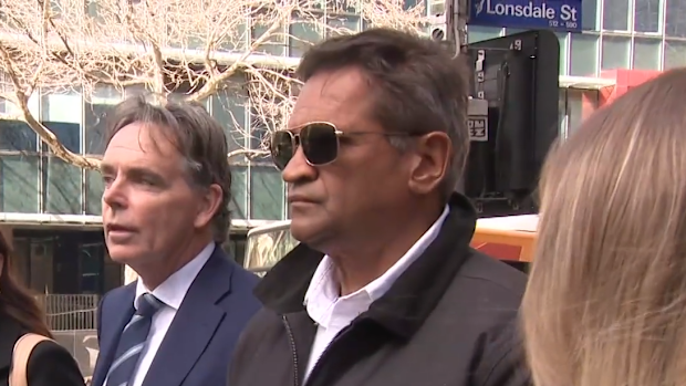 AFL great Nicky Winmar has appeared in court, a month after he was charged with intentionally choking a person.