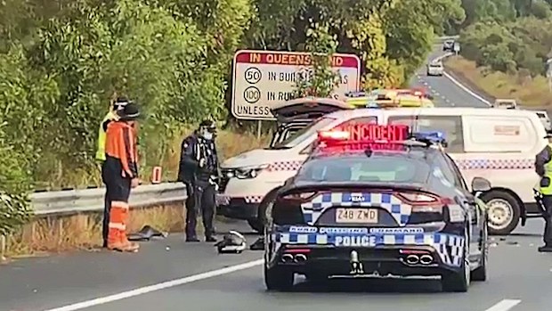 Initial police investigation suggests that the man, 25, from New South Wales, was riding his motorcycle along the Pacific Motorway at Tugun around 6:30am before the incident.