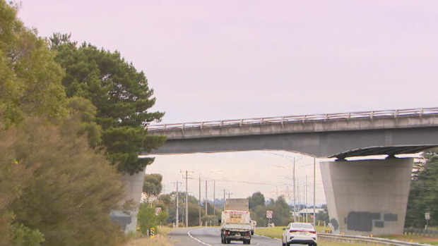 The freeway overpass runs over Princes Drive in Morwell.