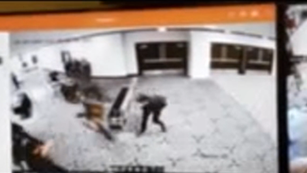 In the minutes leading up to the shooting, CCTV has captured the alleged shooter rushing past security towards the main ballroom of the Washington Hilton.