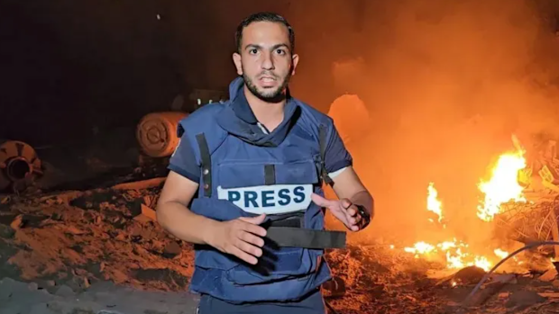 Al Jazeera reporter Anas al-Sharif in Gaza.