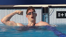 Hunter Armstrong celebrates.