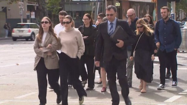 Robinson's family travelled from South Australia to attend the court hearing.