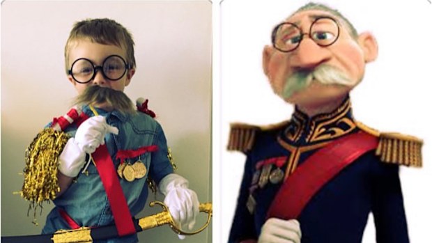 Kase loves Frozen and dressing up as the Duke of Weselton.