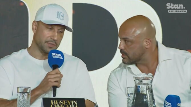 Huseyin Cinkara with his translator.