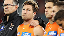 Leon Cameron, Toby Greene, Josh Kelly and Stephen Coniglio