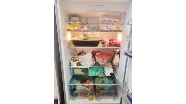 Brooke's fridge needs to make room for sports oranges. 