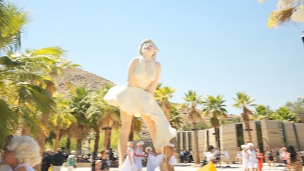 Marilyn Monroe, depicted in a statue here, was a pop culture icon of the 1950s and 1960s.