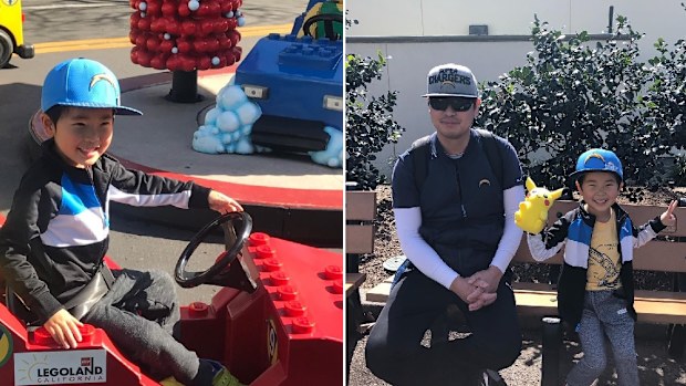 Daiki celebrating birthday at LEGOLAND. 