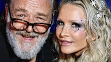 Danielle Spencer and Russell Crowe reunite at Indoor Garden Party in December 2025.