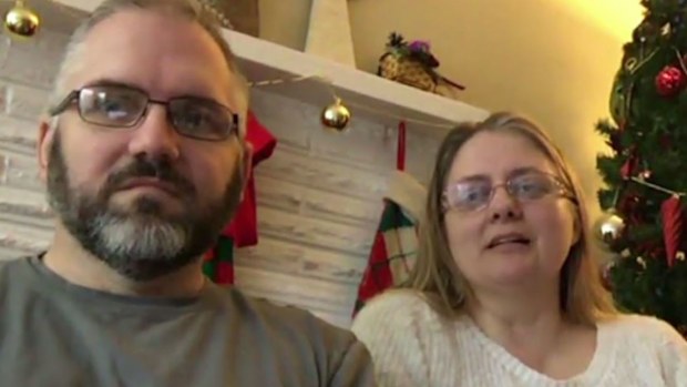 The family spent the night in the cold, taking shelter in their car. (ABCNews US)
