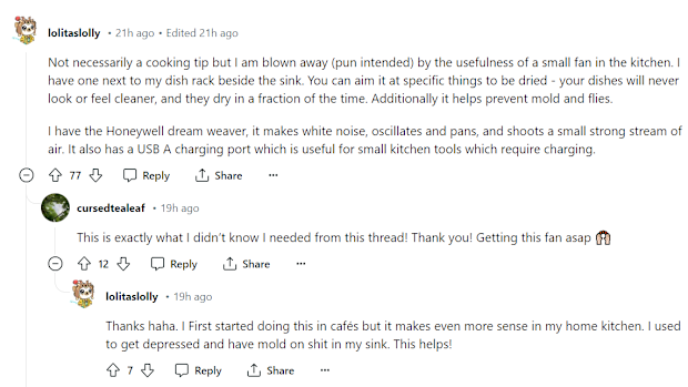 reddit small fan in kitchen