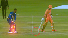 The moment Nicholas Pooran ran out Tom Curran.