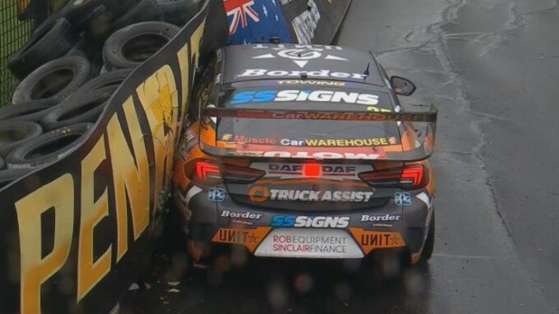Todd Hazelwood bought out the first red flag of Practice Four at the Bathurst 1000 by crashing at Griffins Bend. 