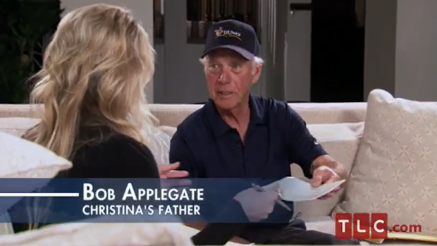 Christina Applegate and father Bob Applegate.