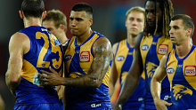 The West Coast Eagles, including star recruit Tim Kelly (L), have been a rabble so far this season.
