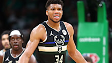 Giannis Antetokounmpo #34 of the Milwaukee Bucks