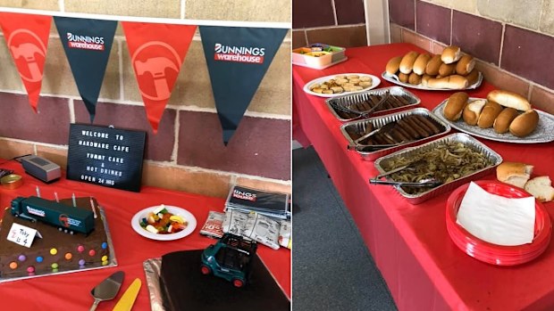 Monique Culver hosts Bunnings birthday for child. 