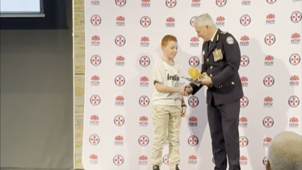 Jayden received a bravery award from Ambulance NSW for his heroic actions.