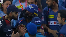 Virat Kohli clashed with former teammate Gautam Gambhir (far right).