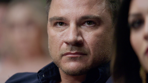 Dan is seething, staring down Hugo after he revealed what was actually said during boy's night out, implicating Dan and revealing the truth about 'butt dial' scandal at the MAFS 2023 Reunion.