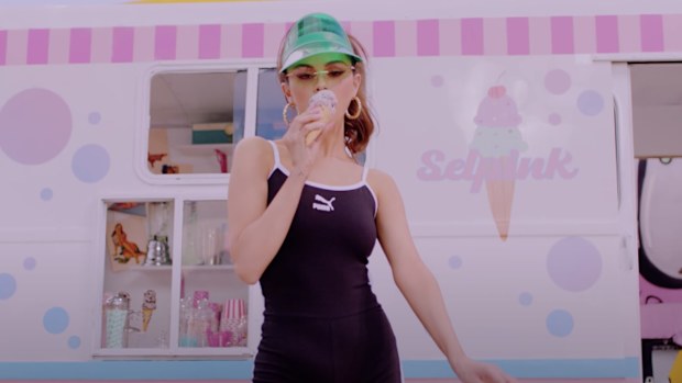 Selena Gomez appears in her Ice Cream music video in 2020.
