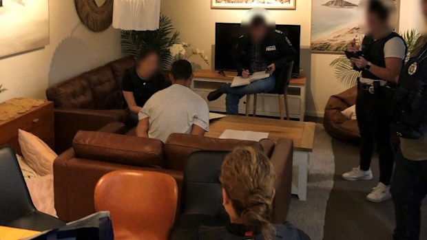 A 40-year-old man who runs a fruit and veg business on Sydney's north shore is among three people charged after $76 million worth of meth was allegedly found crammed into plastic pallets shipped into Australia by a crime gang based in Mexico.