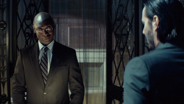 Lance Reddick and Keanu Reeves