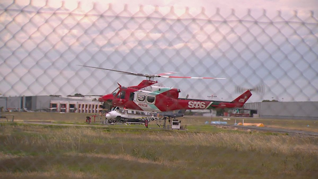 Yorke shark attack The rescue helicopter was sent from Adelaide despite challenging weather conditions. 