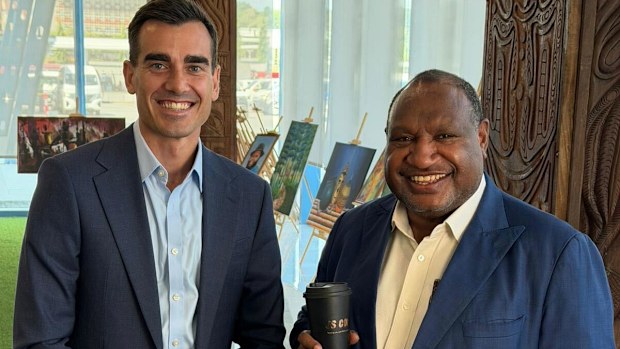 Zac Bailey meeting with PNG Prime Minister James Marape.
