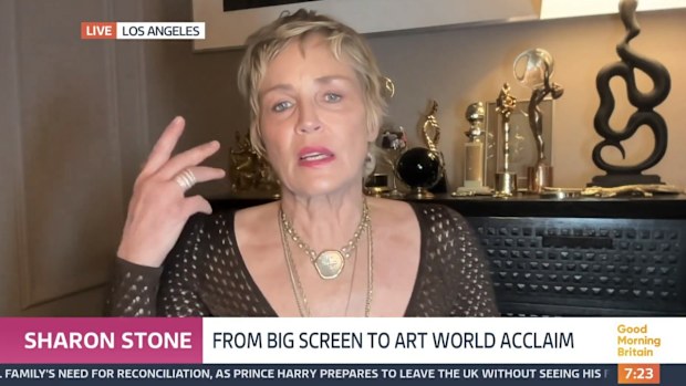 Sharon Stone shuts down Ed Balls in awkward exchange during Good Morning Britain interview