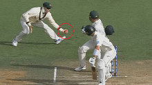 Steve Smith claimed a stunning catch off Travis Head's bowling. 