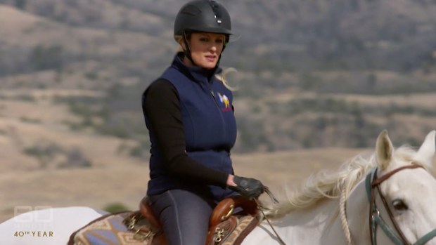 The 39-year-old is a competitive equestrian.