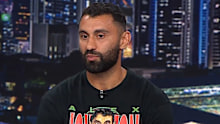 Alex Johnston during an interview with 100% Footy.