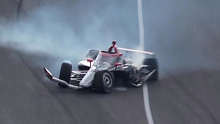 Will Power crashes out of the Indianapolis 500 on lap 147 of 200.