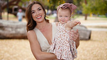 9News reporter Brittany Hoskins with her daughter.