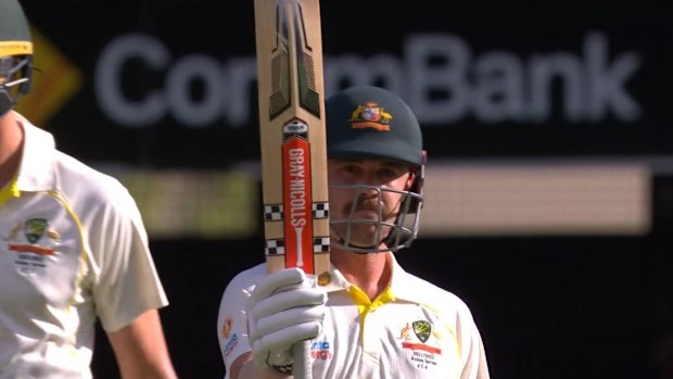 Travis Head brings up his 50.