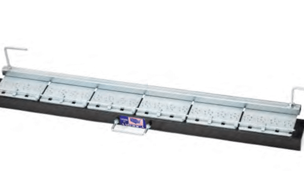 The Riv-Nail Driver system is part of a system for installing rivets to securely fasten metal clips onto the end of conveyor belts.