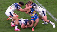 Coen Hess was put on report for this tackle. 